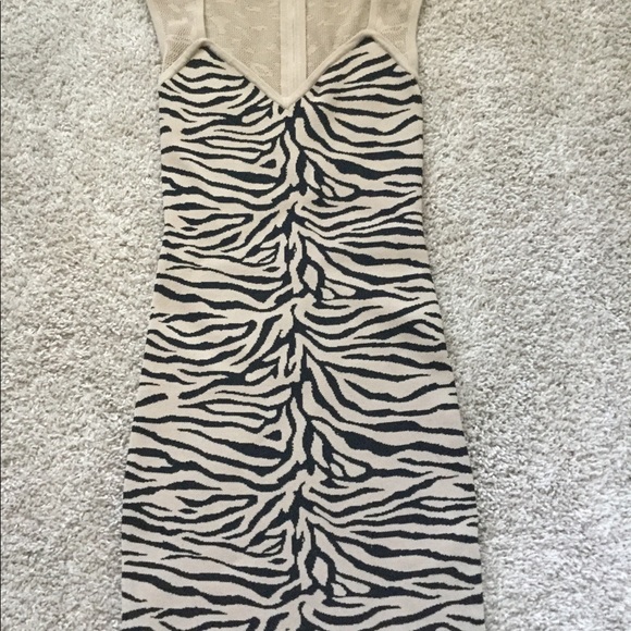 BEBE Tan Zebra Dress - Picture 3 of 12